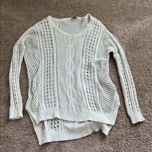Express White Knit Sweater